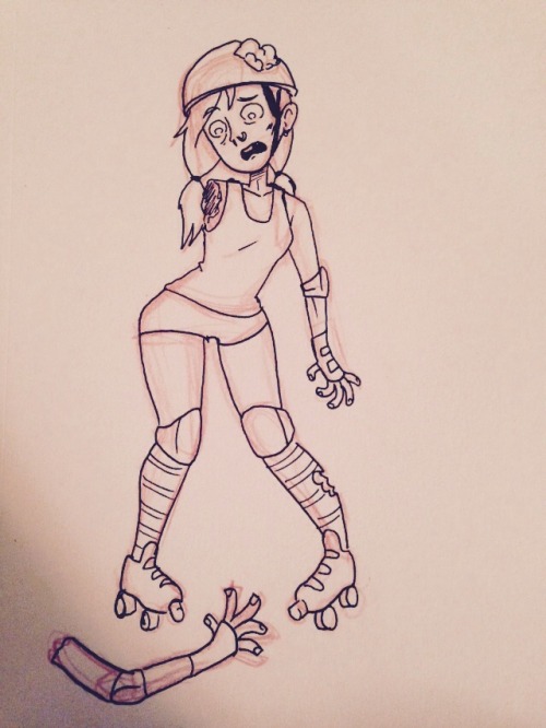 Day #8 - Zombie! I was skating today so wanted to draw my gear. Couldn&rsquo;t decide if I&r