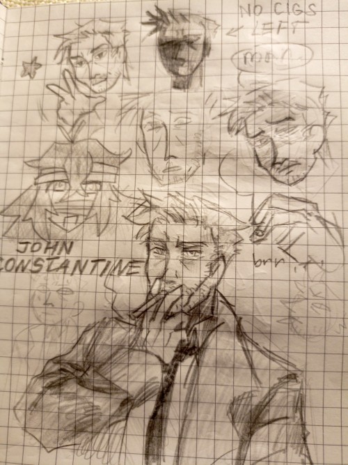 Doodles Of Magic Man On Paper, Cuz School Eats My Free Time