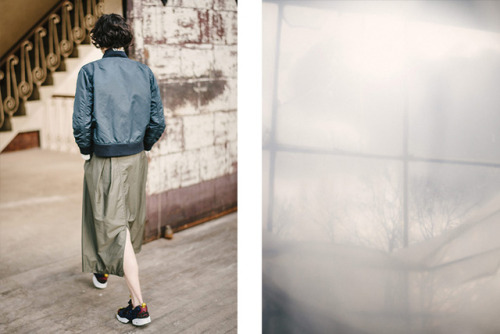 envoyofbelfast: Engineered Garments FWK Aviator LookEngineered Garments FWK, Navy Flight Sateen