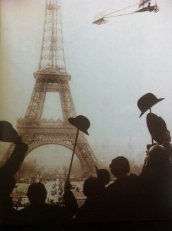 authenticfauxhemian:  Unattributed - Alberto Santos Dumont, on a flight that rounded the Eiffel Tower 