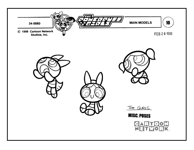 eatmyvision:    Cartoon Network’s: The Powerpuff Girls Original Model Sheets  
