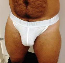 rwraith55:  Here is my white c-in2 Core Thong for Thong Thursdays! 