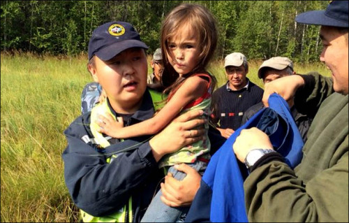 goodstuffhappenedtoday: Three year old miracle girl found alive after 11 days in Siberian taiga - th