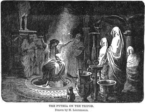 oncebittentwiceborn: &ldquo;The Pythia on the Tripod&rdquo; by H. Leutemann