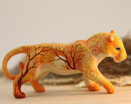 coolthingsyoucanbuy: Lioness Figurine Sculpture by DemiurgusDreams on Etsy