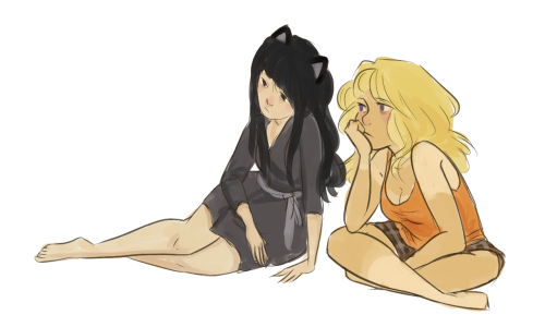 Ruby And Weiss Are Probably Arguing About Fighting Strategies In The Middle Of The Night