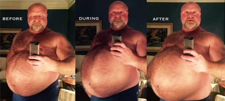 keepembloated: beartalkwoof:  big belly  Just jaw-dropping… especially the “after”