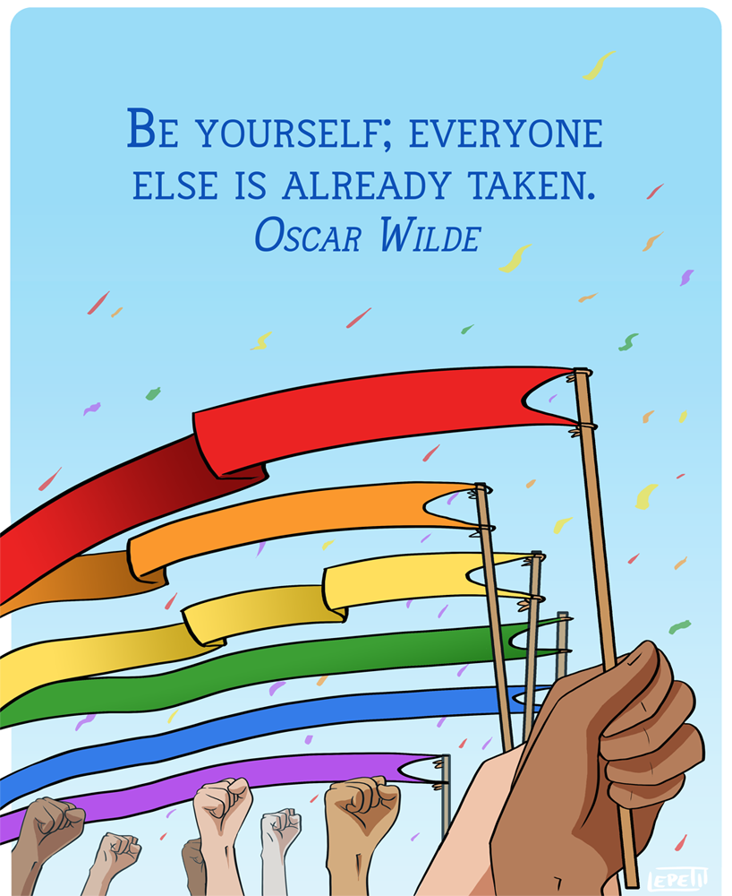Julia Lepetit Illustrates Be Proud Love And Be Awesome Happy Pride Month