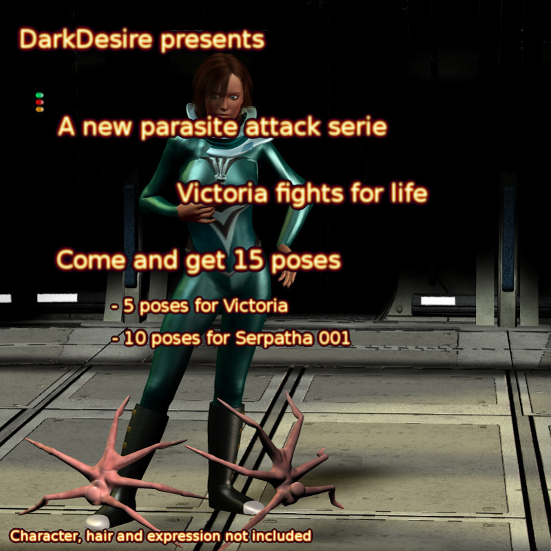 A new set in the parasite attack series.  This time Victoria fights for her life!