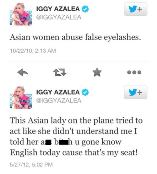 ablacknation:  cbdangerfield:  ablacknation:  Damn, Iggy has been a culture preying hoe since 2010.  And this is why she won best hip-hop album… she’s a racist white bitch, & the award ceremony caters to its kind.  ^let us praise the truth.