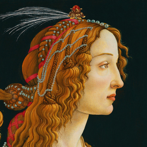 Portrait of a Young Woman (detail) by Sandro Boticelli