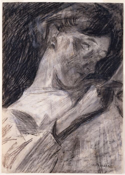 met-modern-art: Young Woman Reading (Ines) by Umberto Boccioni, Modern and Contemporary ArtBequest o