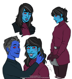 spacelingart: I guess this is some AU where Baezil took the original idea I had for him. Initially, before I had really roleplayed Baezil and figured his character out, I was considering that maybe he considered himself a woman. It was maybe a year and