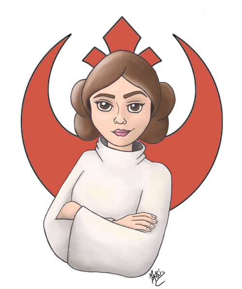 Princess Leia Art by Mariana Gerali 