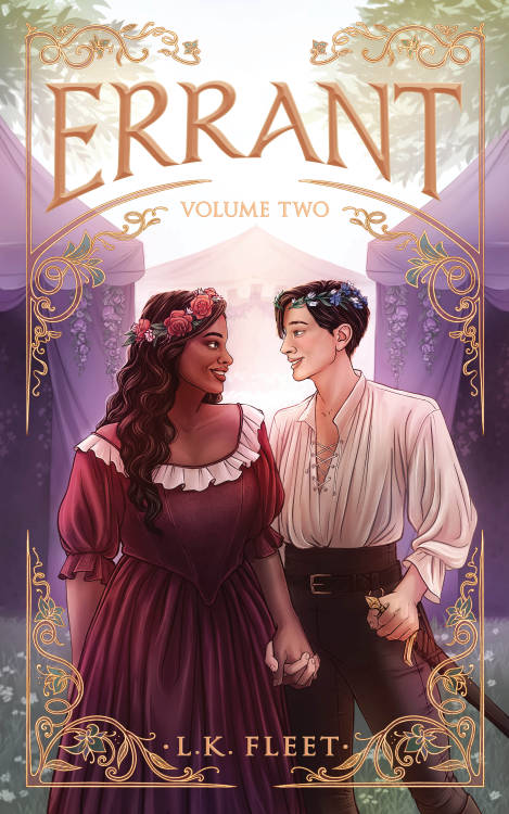 Here’s the cover for Errant, volume 2 by L.K. Fleet, that I designed & illustrated! Out Mar 15, 