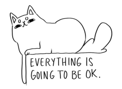 paperforbreakfast:Some relaxed affirmation cats in case you need them.