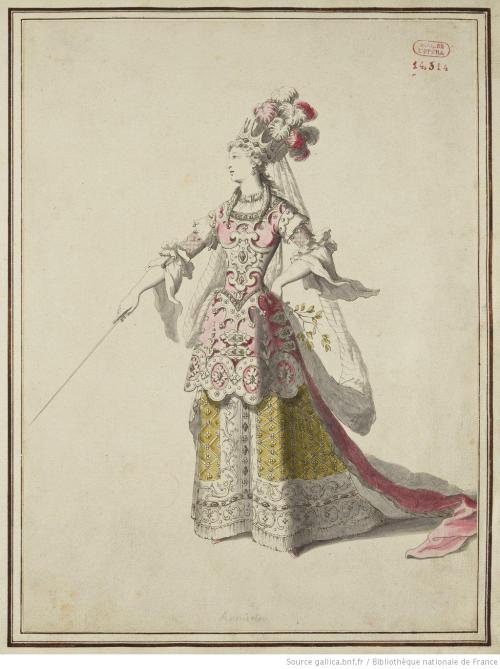 Mademoiselle Rochois in the Title Role of the Opera Armide by Jean- Baptiste Lully by Jean Berain, 1