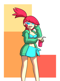 prismaticdragee:Frankie in her beach outfit