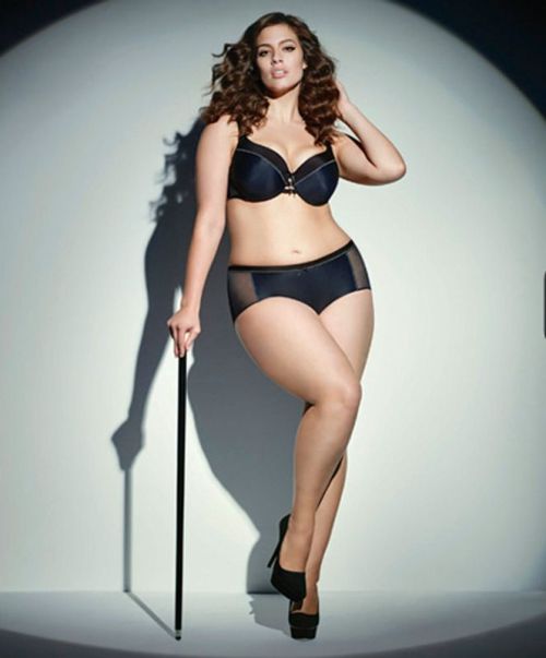 Plus size model Ashley Graham for Addition Elle.