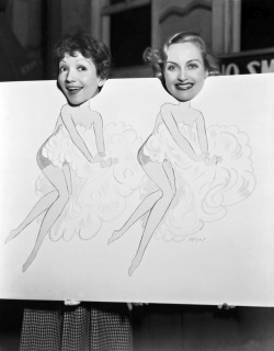 Claudette Colbert et Carole Lombard, 1935.