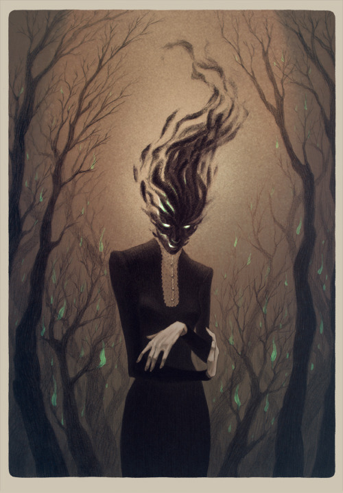 supersonicart:  Lenka Simeckova, Dark Illustrations. Dark and ghostly illustrations