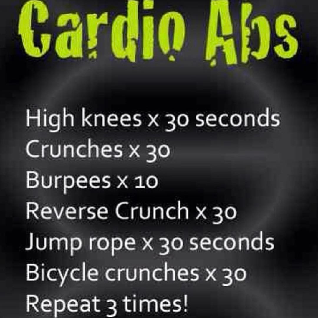 absmotivation101:  Tag someone you want to try this cardio abs workout with!  Follow