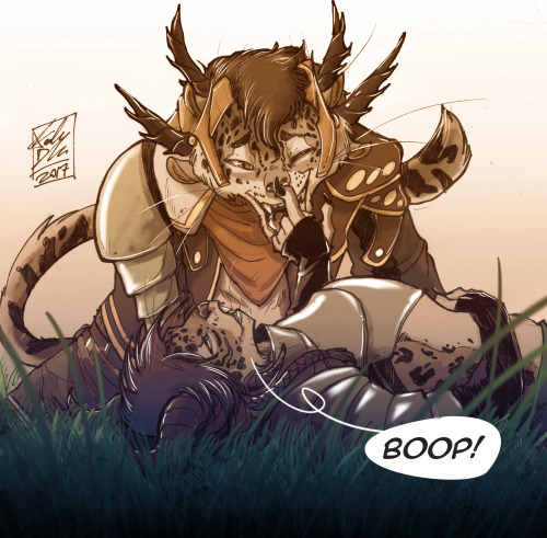 Old draw with cutie charr: BOOP!