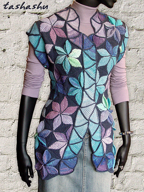 lazy-vegetarian - Knitted waistcoat mosaic by Svetlana Gordon on...