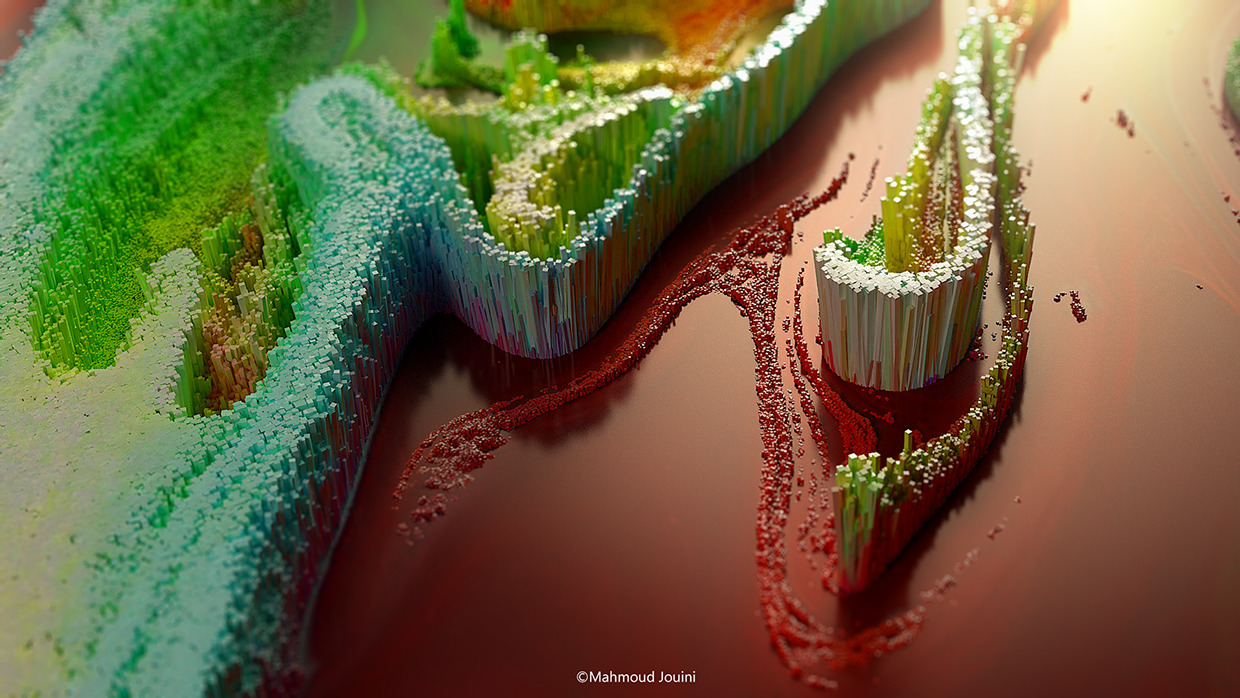 irakalan:  3D ABSTRACT PAINTING  by Mahmoud Jouini