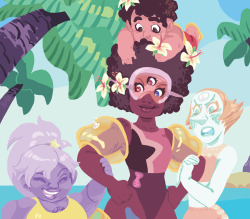 acersecomic:  Summer Gems Steven Universe print I made for Rose City Comicon 