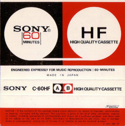 ilovetapehiss:  Sony® C-60HF High Quality