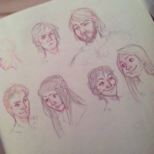 artydesk:Some floating Squires Tales heads. What lovely characters :3 (Gareth, Gawain, Gaheris, Lyne