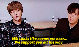 gyuzizis:  myungsoo and sunggyu’s message to the inspirit with exams 