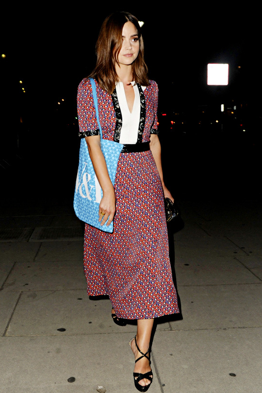 fyjennalouisecoleman:    Jenna Coleman attending the Victoria and Albert Museum Summer