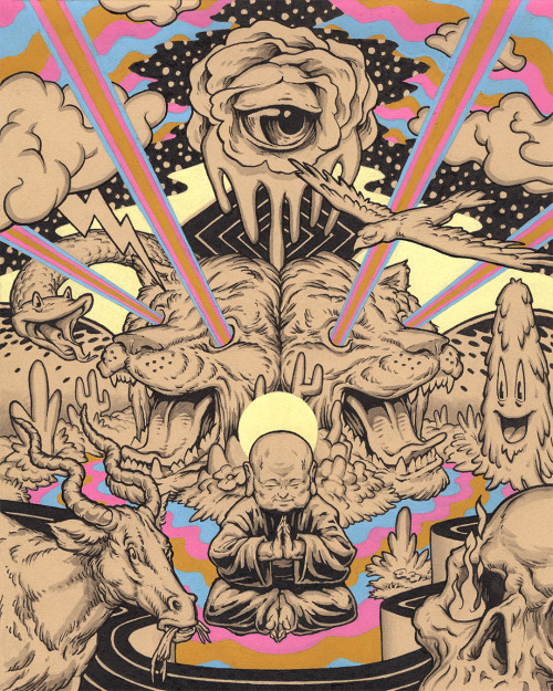 travisgillan: Neo Psych Zen Buddha