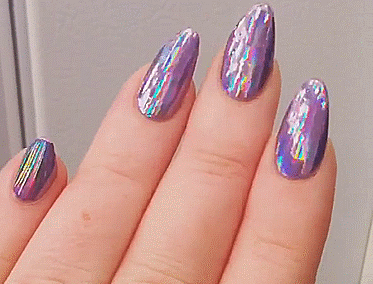 nailpornography:  Purple Holographic Nail Foil