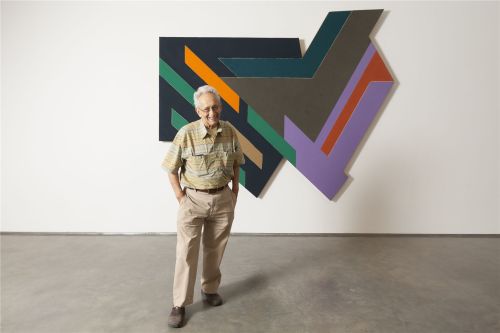 Frank Stella, in front of his work “Bogoria IV”, (1971). Photo: Kristine Larsen