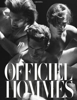 malemodelscrush:  John Kenney @bshimans Henrik Fallenius  photographed by  ChaunDo &amp; Frey for L’Officiel Hommes Singapore  follow my twitter and instagram @patinyaboonto  source: homotography