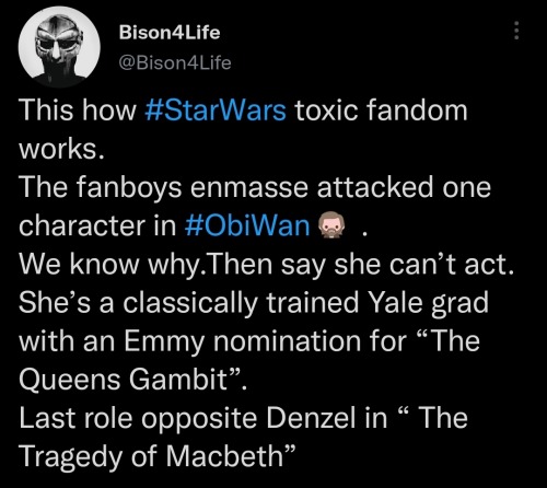 It's Of Course Fair To Criticize A Performer's Performance And The Writers' Writing Of A Character But