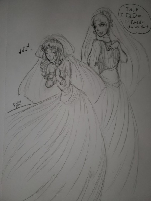 So I Am All In On The Haunted Mansion/Phantom Manor Train Rn. So I Drew Some Melanies ( PM ) And Constance