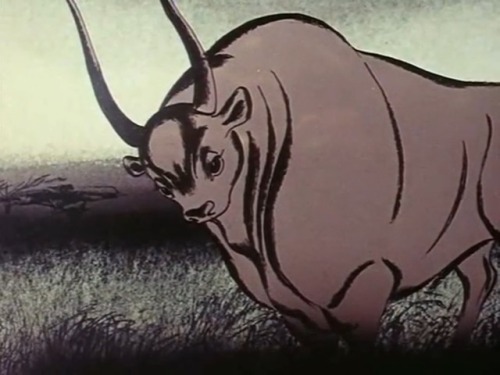 talesfromweirdland:Russian animated short (and Cold War parable), Lion and Ox (1984). By Fyodor Khit
