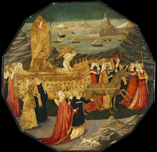 The Triumph of Chastity; Workshop of Apollonio di Giovanni,  1450-60
