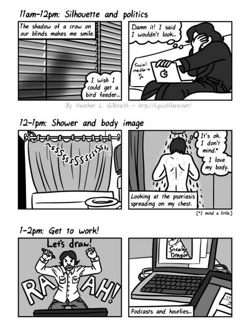 Here’s my contribution to 2017 Hourly Comic Day!These were drawn on Feb. 1st, I probably should have