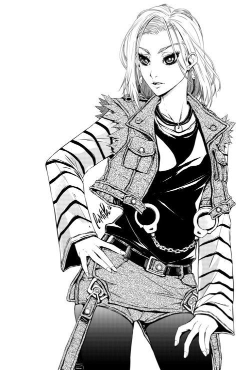 pantyhosedcharacters: Android 18 - Dragon Ball Z Fanart by: ComiPa