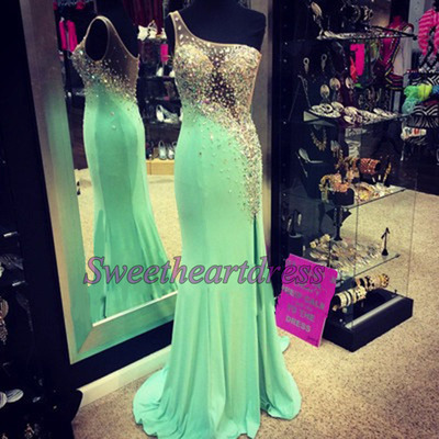 One shoulder formal dress