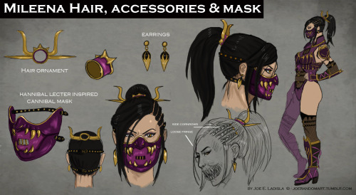 joerandomart:Mortal Kombat X:  Fatal Gemini Pack *FAN MADE Concept Art* MileenaA skin pack I thought of for Kitana and Mileena for the upcoming Mortal Kombat X! For Mileena I wanted her to look like an insane/ asylum/ inmate/ ninja queen! So I gave