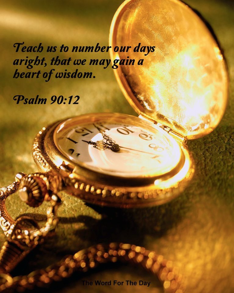 Religious card Psalm 90:12 Teach us to number our days...