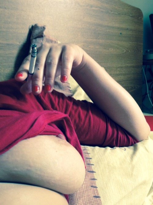 saggytitsart: [056] “Cigarillos en Rojo”. Please enjoy & share. From Mrs. Val’s late 2014 premie