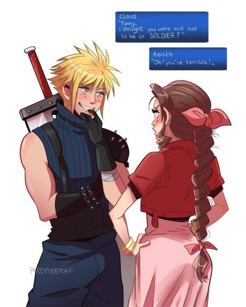 poccipocetta:  “Oh! You’re terrible!”Let’s not forget that Aerith was the on