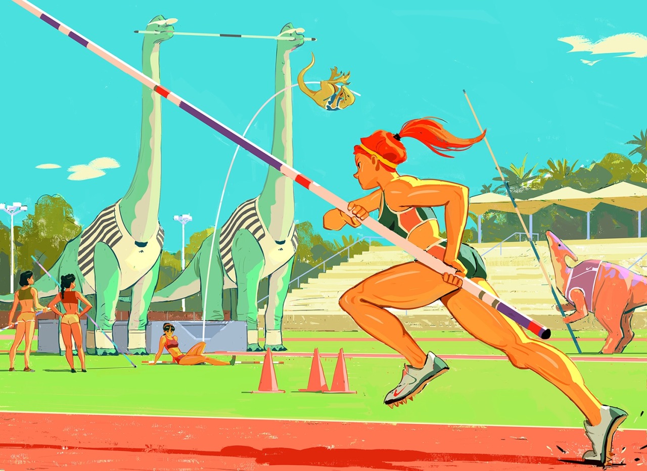 woonyoung:  Introducing brachiosauruses at the pole vault practice! I believe this